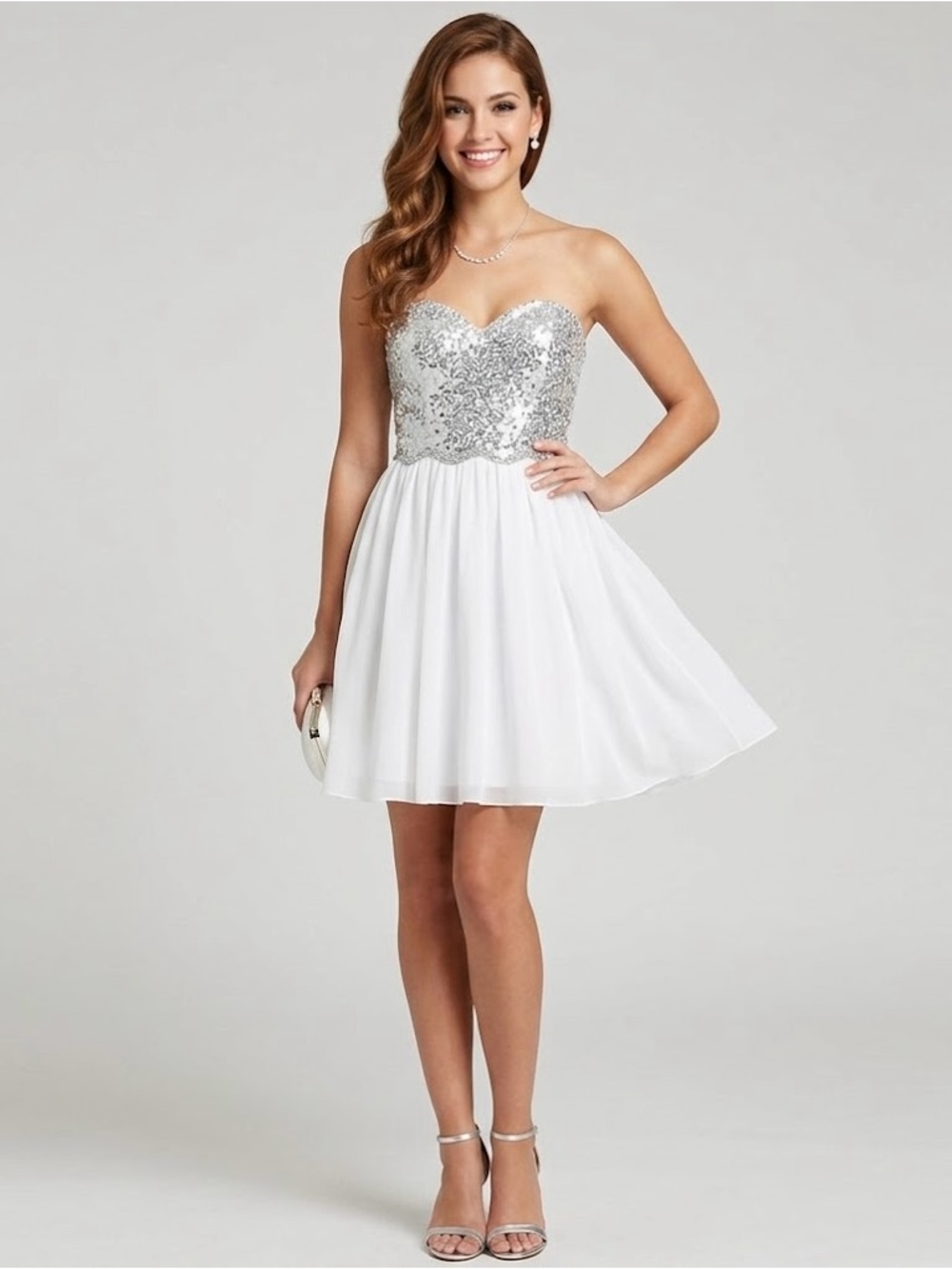 Way-In Clothing Co. Strapless Sequin Mini Dress